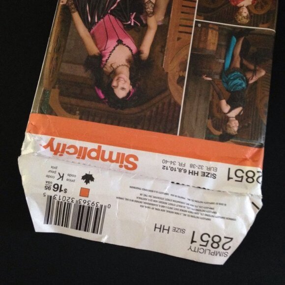 Simplicity Misses Western Saloon Girl Costume Pattern 2851 Sz 6-12 Uncut Cosplay - Picture 3 of 12